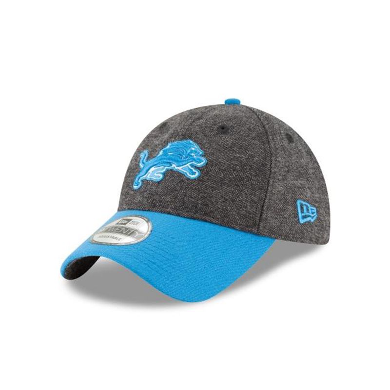 NFL Detroit Lions Tweed Turn 9Twenty Adjustable (UFB6113) - Grey New Era Caps